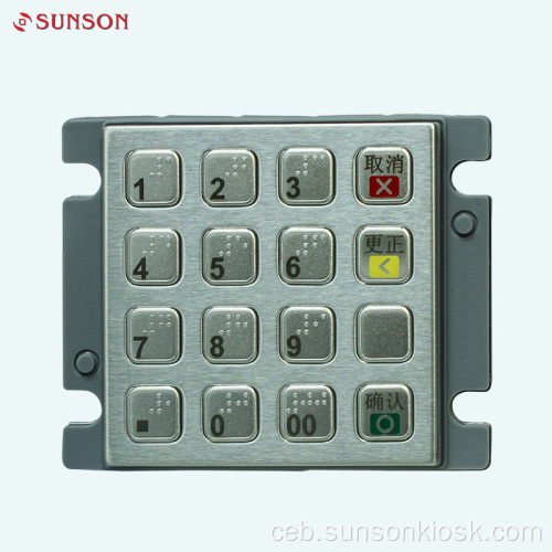 Ang Braille Encryption PIN pad alang sa Vending Machine